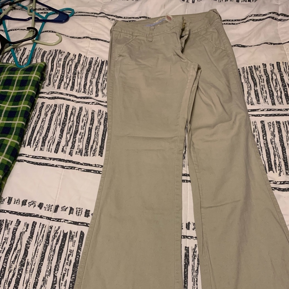 Bootcut khaki pants